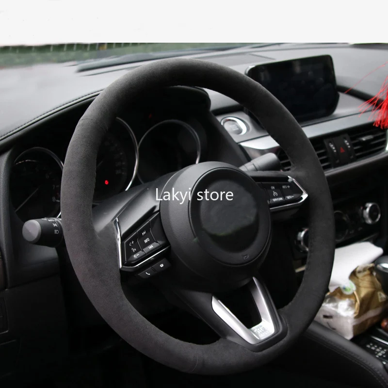 Сделай Сам стежки для ручного шитья серый меховой фонарь Mazda Mazda3 3 Mazda6 6 Чехол