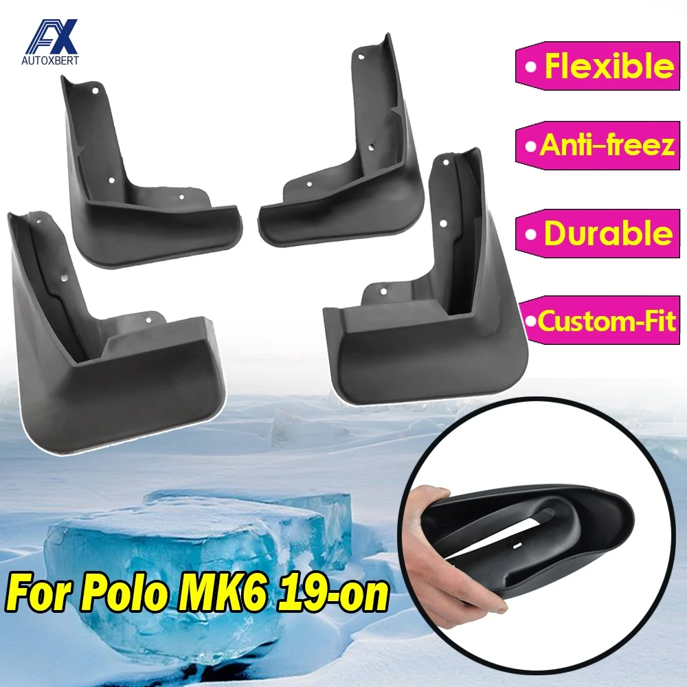

Mud Flaps For VW Polo AW 6 MK6 2019 2020 Car Fender Flares Mudguards Mudflaps Splash Guards Accessories Mud Flap