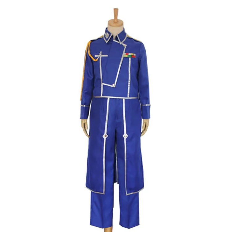 Anime-Fullmetal-Alchemist-Cosplay-Roy-Mustang-Costumes-Military-Uniform-Suit-Coat-Pants-Apron