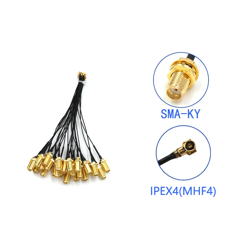 5 шт. кабель разъема SMA Female к IPEX4 IPX4 MHF4 RF0.81 антенна rg0.81мм в сборе RP K|Соединители| |