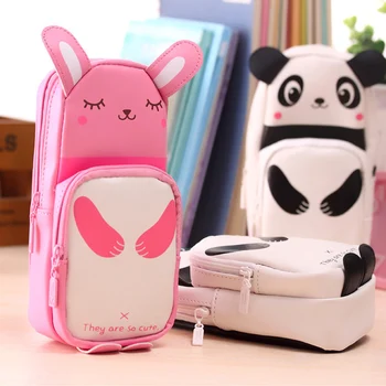 

Cute Panda Rabbit Large Capacity Pen Pencil Case Pen Box School Stationery Cosmetic Bag NC99