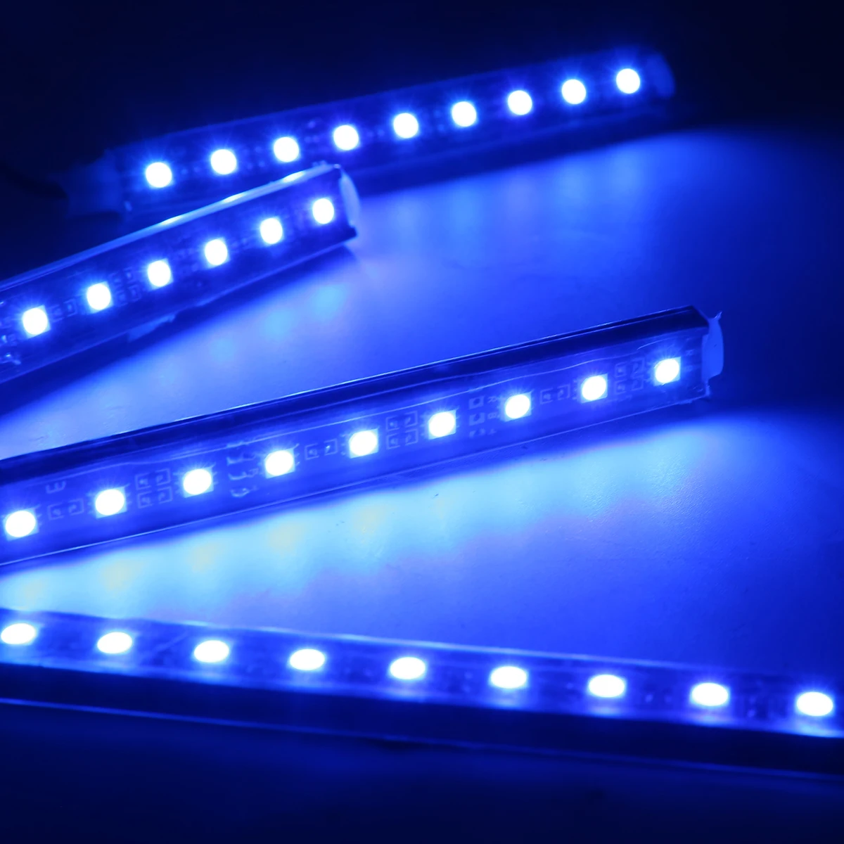 4х автомобильный атмосферный ленточный светильник 9LED RGB полоска для салона автомобиля декоративная атмосферная полоска для ног светильник USB музыкальный пульт дистанционного управления