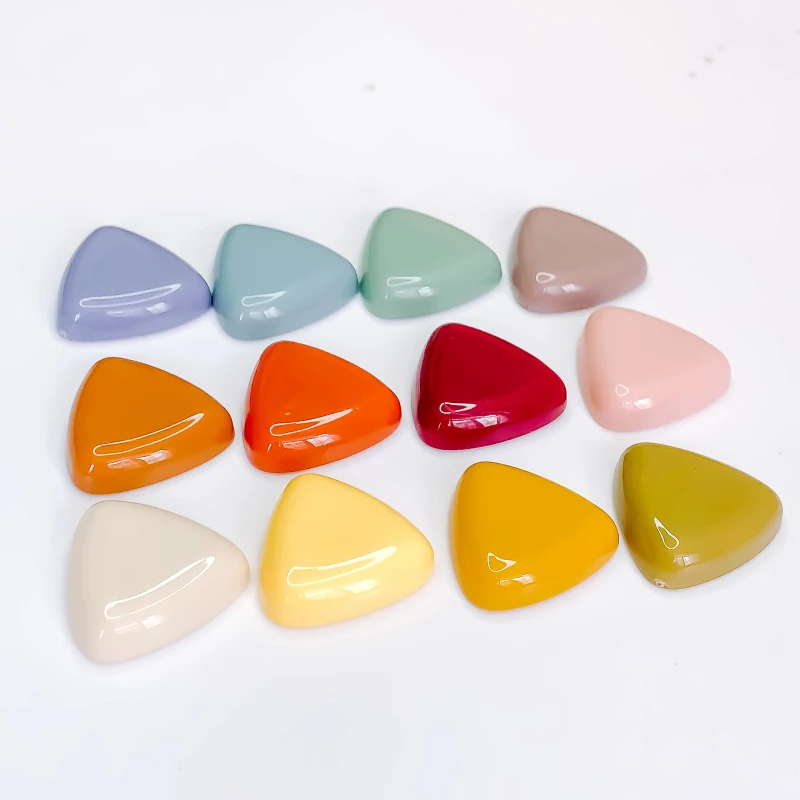 

Resin Plastic Flat Back Triangle Shape Pendant Earring Accessories Jewelry Component Diy Handmade Material 10pcs