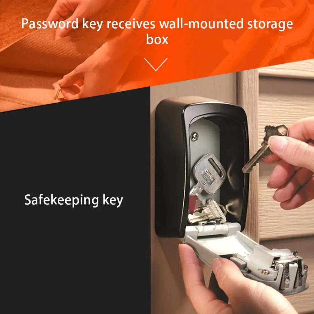 Идеально подходит для хранения ключей с большим объемом хранения обновления B& b пароль ключ коробка для хранения Настенный ключ Сейф