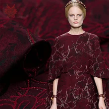 Французский Высокое качество Весна Осень жаккардовая парча металлик ткань одежда для плащ костюм kumaş tessuto metallico SP5937