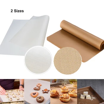 

New 1pc Reusable High Temperature Resistant Baking Mat Non-stick BBQ Liner Tools Kitchen Sheet Pastry Baking Oilpaper Pad