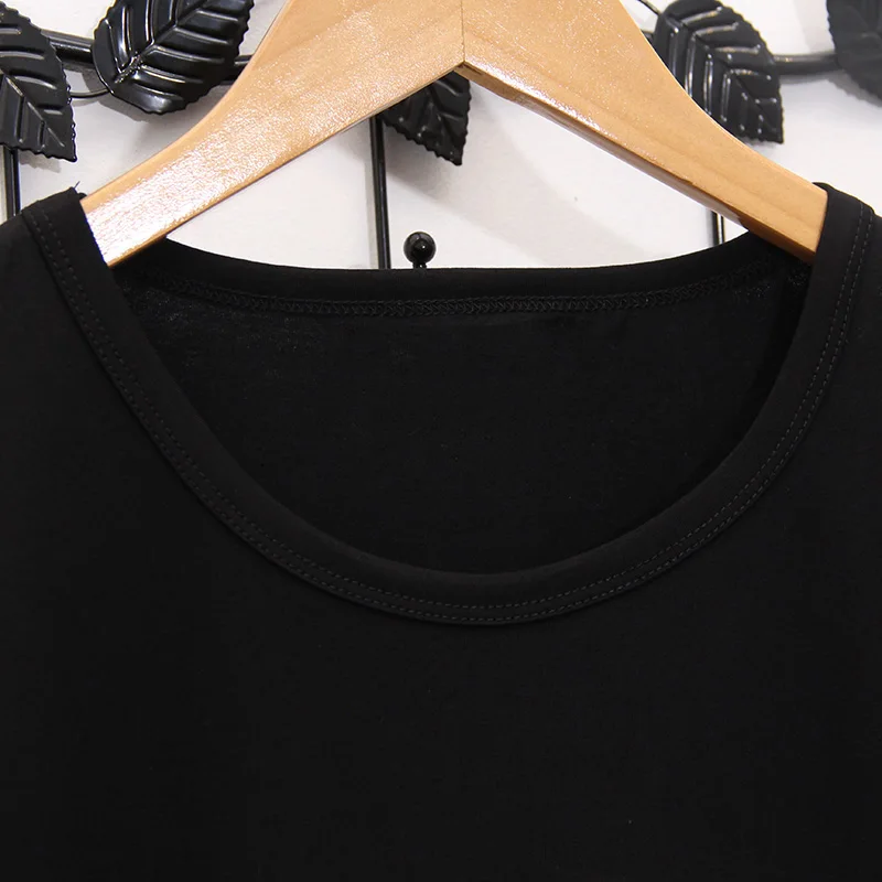 DONAMOL Лето новая Корейская футболка с коротким рукавом женская Свободная модная футболка со стразами хлопок размера плюс Топы