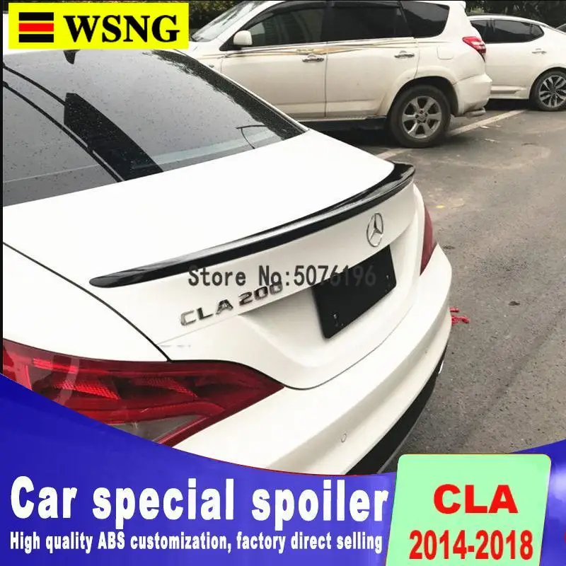 Спойлер для Benz CLA W117 2014 2018 CLA200 CLA220 CLA260 высококачественный материал ABS заднее крыло