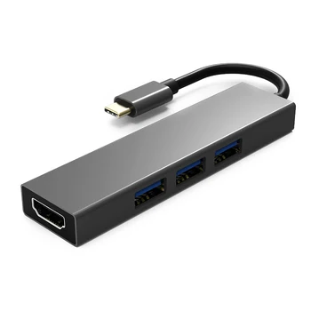 

Multi Function Type-C to HDMI USB Hub Audio Adapter for PC Computer Laptop Notebook GDeals
