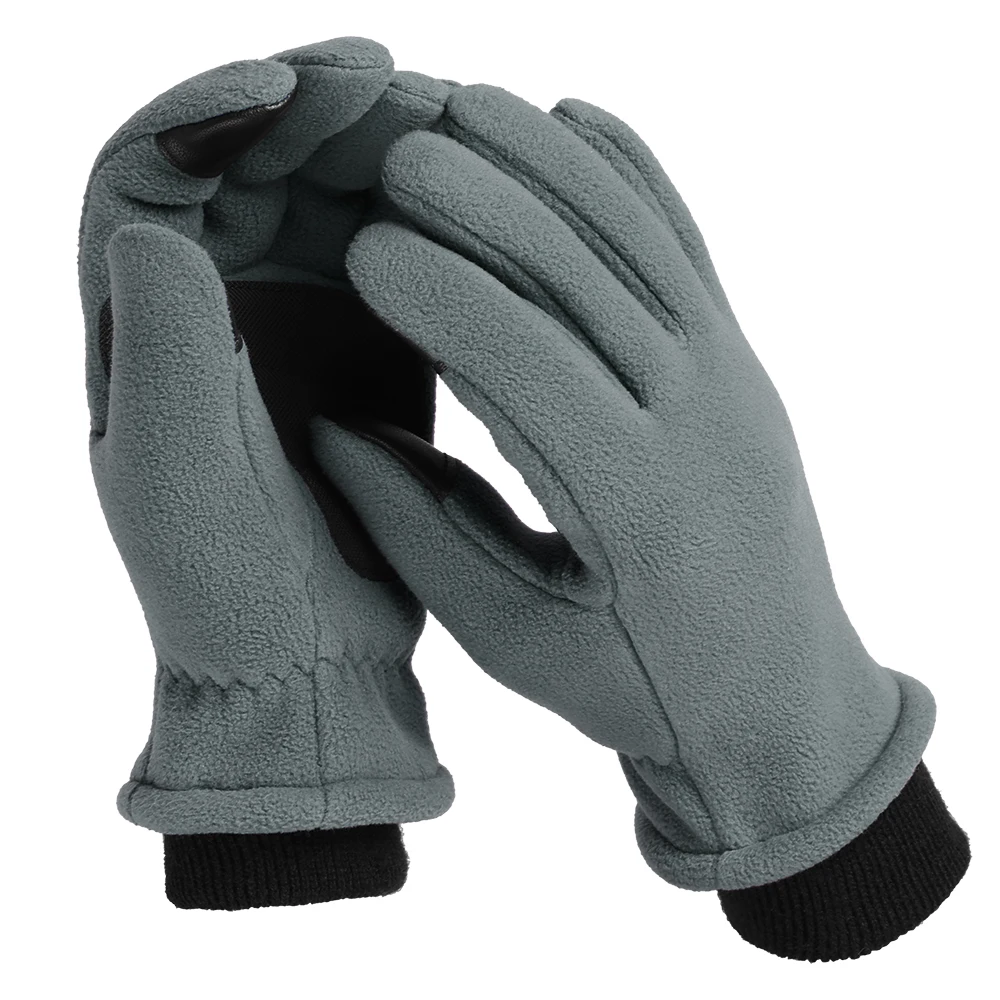 Унисекс перчатки с сенсорным экраном зимние теплые флисовые перчатки для езды на открытом воздухе мотоциклетные перчатки для катания на коньках полный палец перчатки с сенсорным экраном
