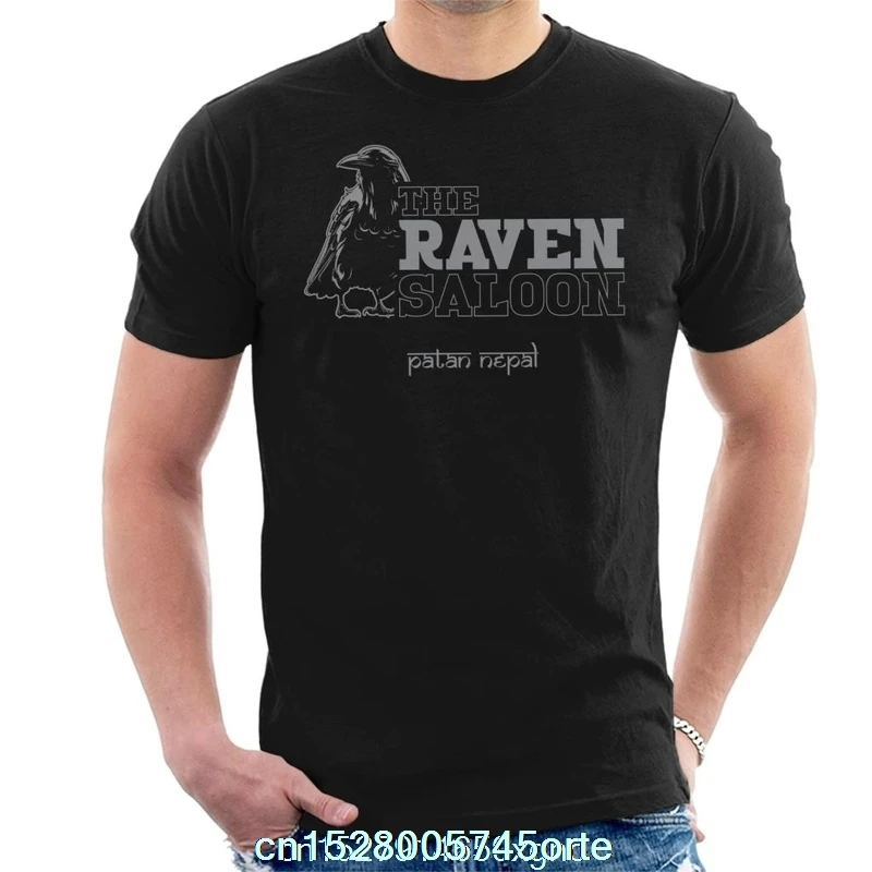 Мужская футболка с принтом The Raven Saloon Nepal Indiana Jones женская коротким рукавом и