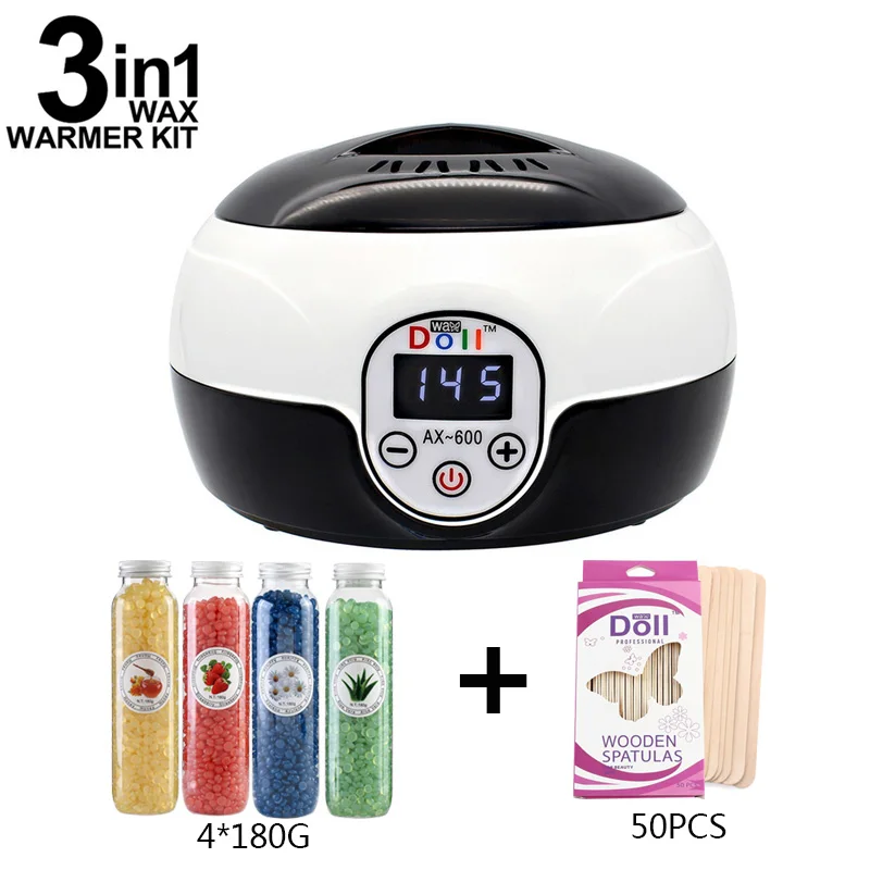 Интеллектуальный светодиодный нагреватель для воска набор Электрический 180 г * 4