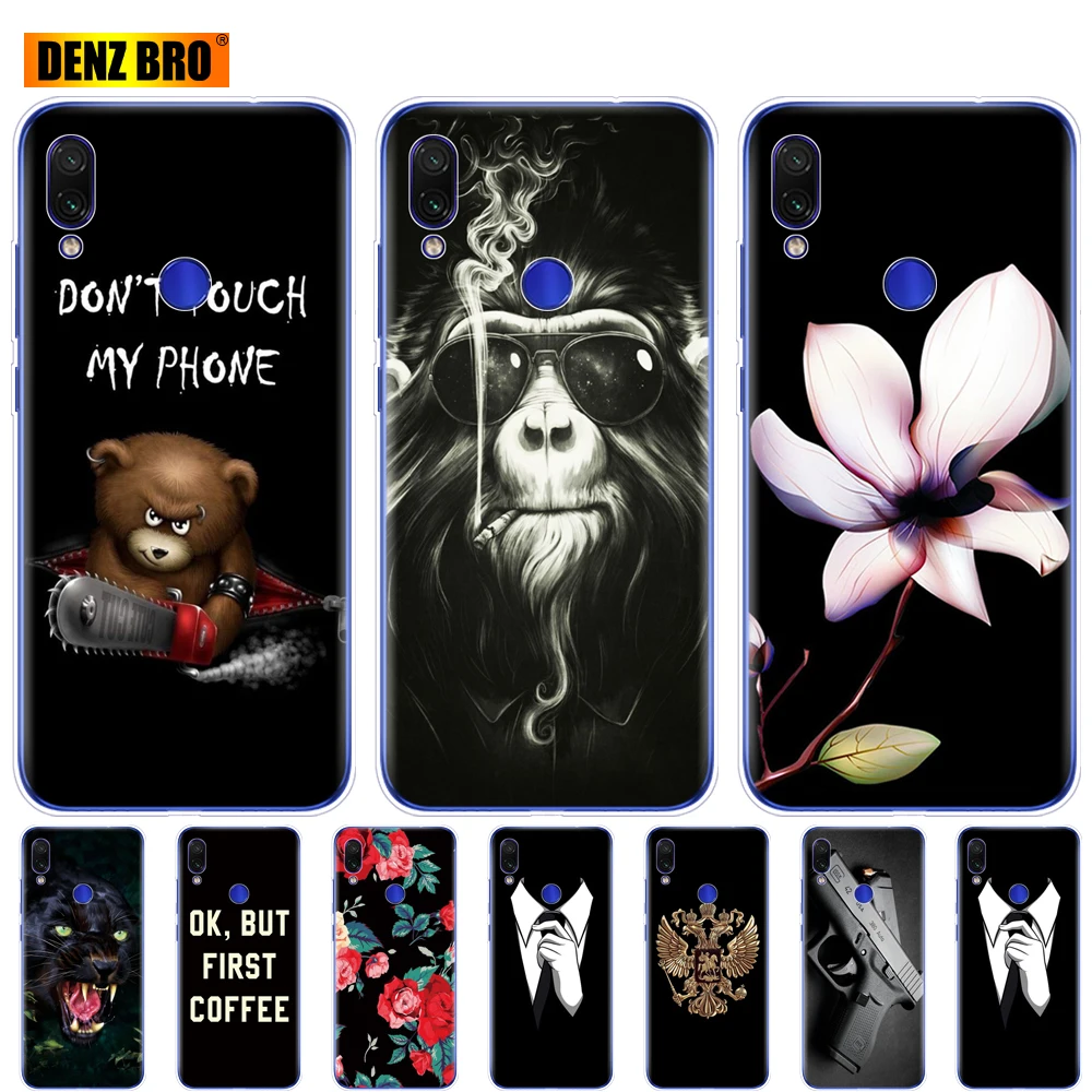 For Xiaomi Redmi Note 7 case bumper Silicone Painting Soft TPU Case 6.3 inch Fundas Coque Note7 | Мобильные телефоны и