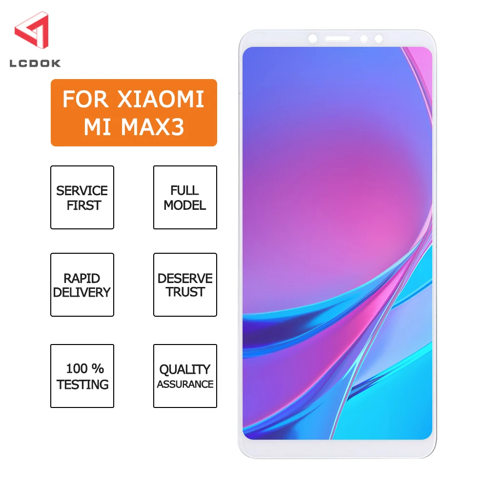 100% тестовый ЖК-дисплей для Xiaomi mi Max 3 кодирующий преобразователь сенсорного