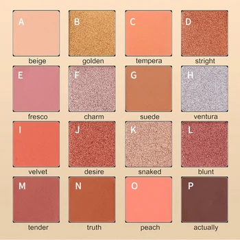 

Tropical Imprint 16 Color Eyeshadow Tray Waterproof Smudge-proof Easy To Color Shimmer Matte Eye Shadow Imagic Palette.w