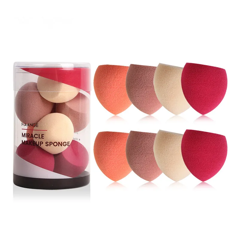 8 Pcs/set Mini Powder Puffs Wet And Dry Bevelshaped Cosmetic Egg Soaking Large Sponge Egg