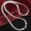 DOTEFFIL – Collier en argent 925 Sterling unisexe, nouveauté, chaîne à motifs fermés sur le côté de 6 mm, bijoux de mode, 18/20/24 pouces, tendance pour homme et femme, idée cadeau de mariage ou de fiançailles ► Photo 3/6