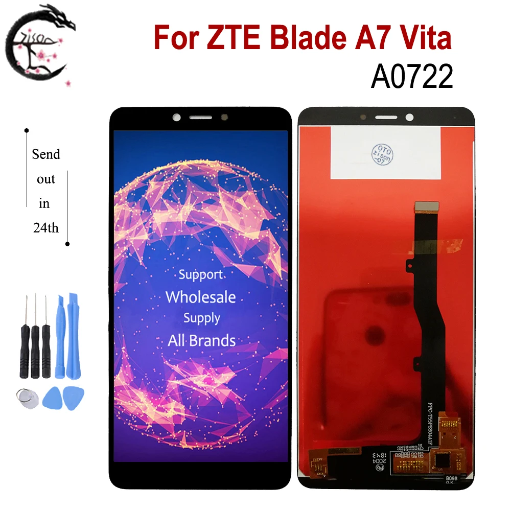 ЖК дисплей 5 45 дюйма для ZTE Blade A7 Vita A0722 сенсорный экран с дигитайзером и датчиком в
