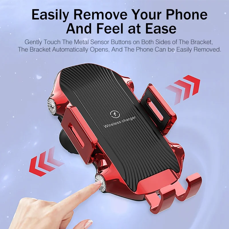 YKZ Qi автомобильное беспроводное зарядное устройство для iPhone Xs Max Xr X samsung S9 10 Вт быстрая Беспроводная зарядка Автомобильный держатель для телефона автомобильное зарядное устройство для Xiaomi