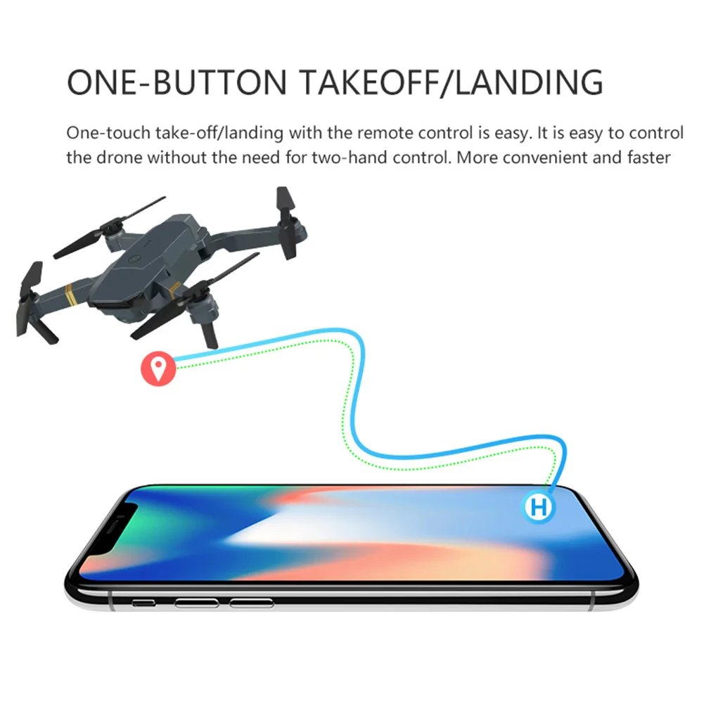 E58 Quadrotor Foldable Drone Portable Drone Kit 720P/1080P/4K HD Aerial Photography RC Drone With Tracking Shooting Function