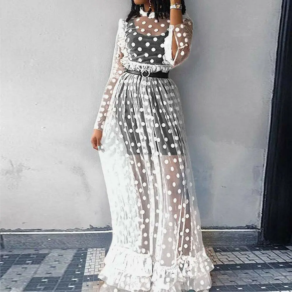 boho lace tulle maxi dress