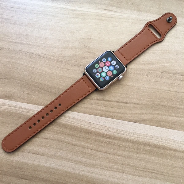 Модный ремешок из натуральной кожи для apple watch 42 мм 38 мм для iwatch 44 мм 40 мм 5 4 3 2 1 браслет