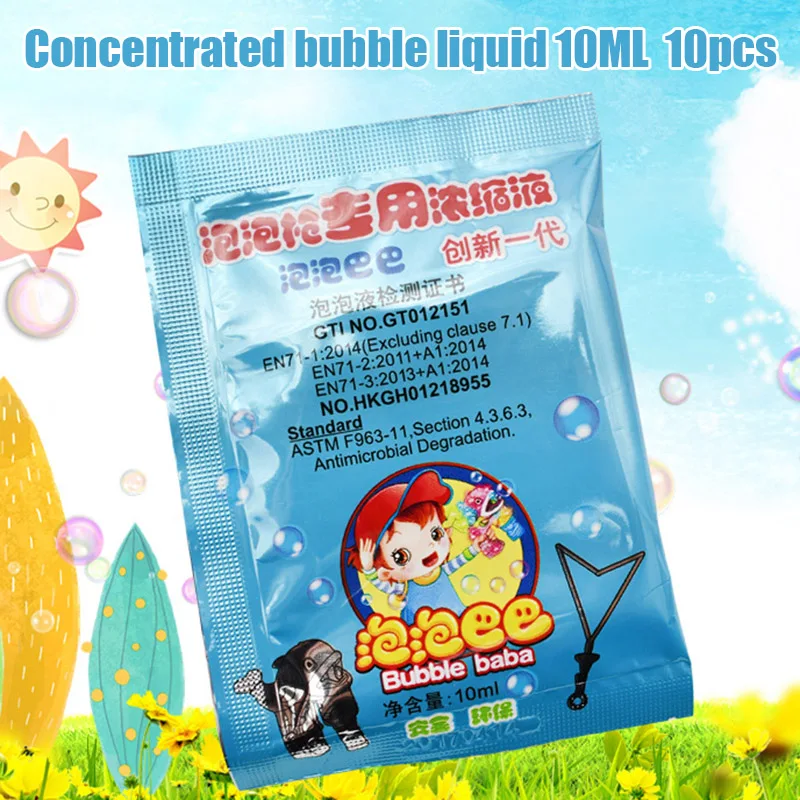 

10 PCS 10ML Bubble Liquid Soap Bubble Liquid Bubble Toy Replenisher BM88
