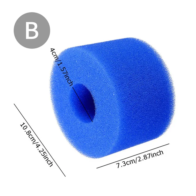 3 Méretű Szűrő Szivacs Cseréje H/A/S1 Típusú Mosható Újrafelhasználható Úszómedence Habszivacs -Patron Tisztítószerszám - Image 3