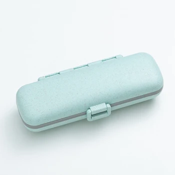 

Portable Travel Pill Box Tablet Holder Case Dual Sealed Container P9
