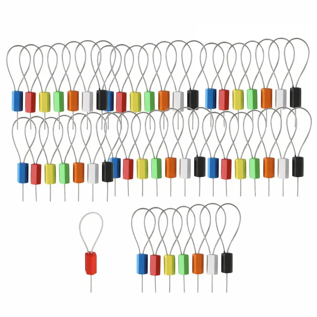Pull Tight Cable Wire Seals Numbered Security Disposable Self-Locking Self-Lock Pad-Lock Tags Locks for Vehicle Doors Containers