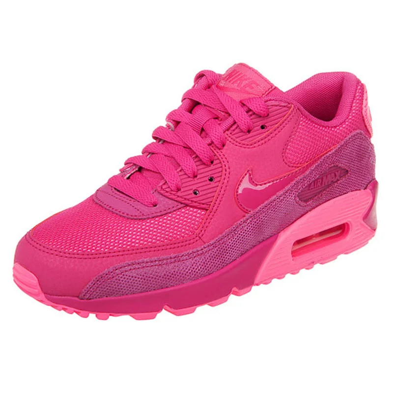 Оригинальные женские кроссовки для бега NIKE AIR MAX 90, спортивные уличные кроссовки, удобные, прочные, дышащие, 345017-601