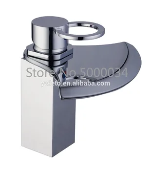 

W-1010 ultra-flow waterfall basin faucet,durable glass lavatory faucet