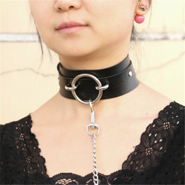 JOCollar en cuir PU avec laisse pour femme, collier fétichiste de bondage  BDSM, lingerie adulte sexy, accessoires sexuels, S0929 - AliExpress