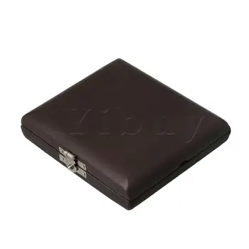 

Yibuy PU Leather Saxophone Clarinet Reed Container Box Case with Slots for 6pcs Reeds