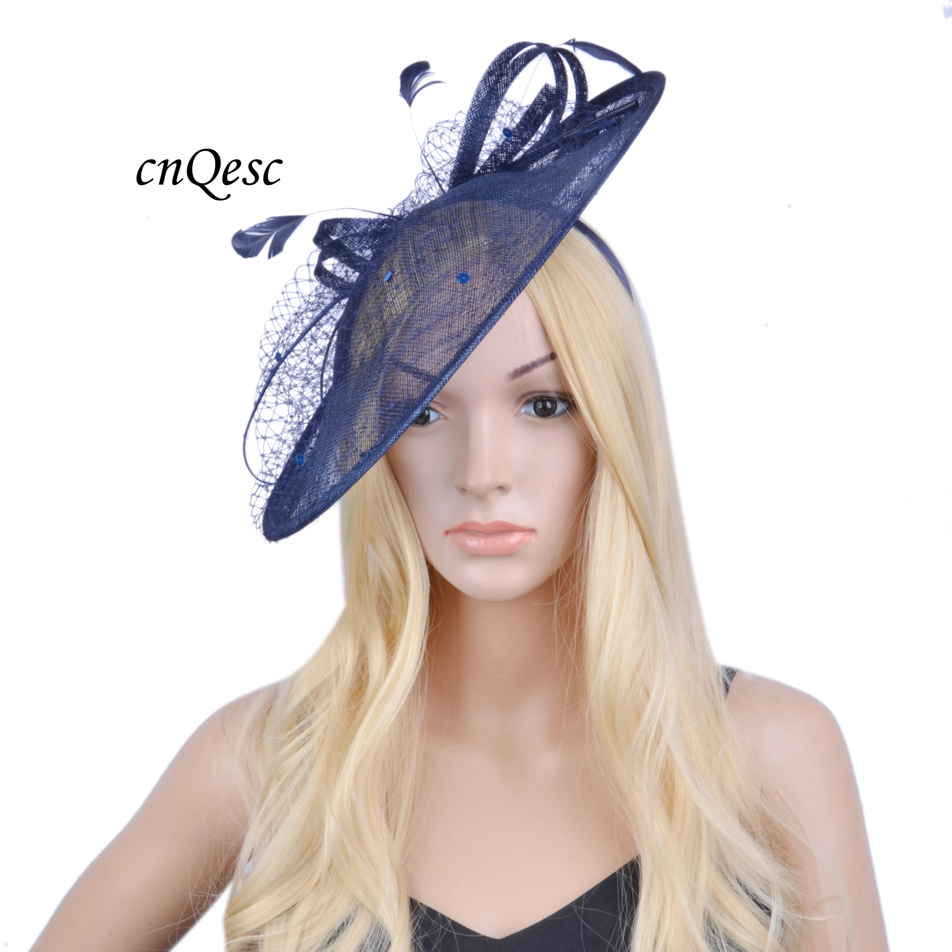 New Large Sinamay Fascinator Hat With 
