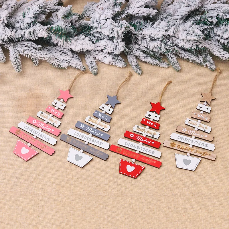 1 шт. Деревянные Подвески с надписью Merry Christmas деревянные изделия орнаменты