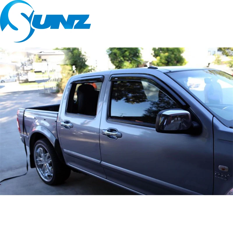 Серебряный Автомобильный Дверной козырек для ISUZU D-MAX 2012- защита от дождя для Isuzu D-max 2012 2013 SUNZ