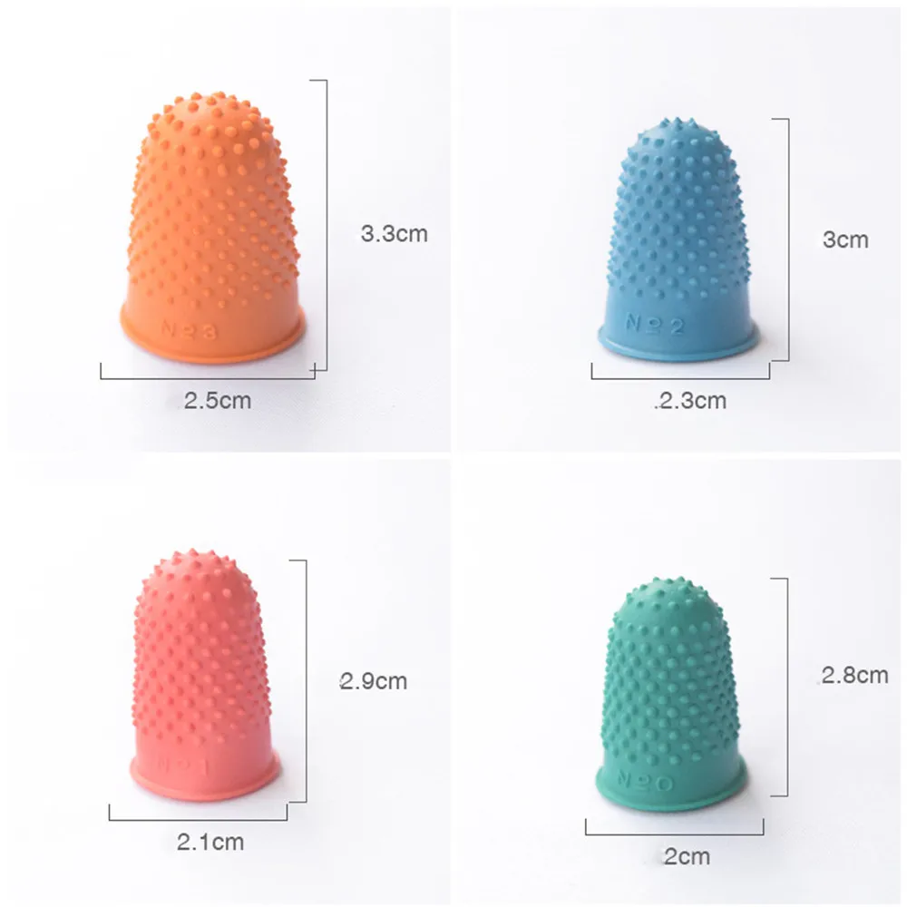 Finger Protector Finger Guard Sewing Thimble 5/10pcs Fingertips Protector Reusable Cover Natural Rubber Gloves Non-slip Latex Finger Craft Needlework Sewing Accessories