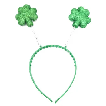 

2020 New Arrival St. Patrick Holiday Green Headband Decoration Cute Plastic Stretchable Headdress Novelty Head Ornaments