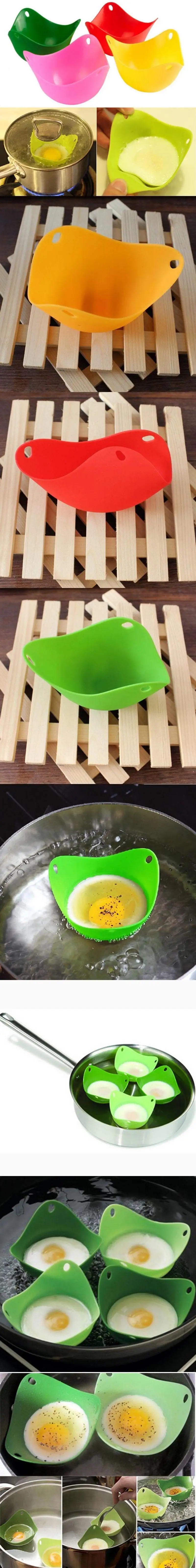 Flexibe силиконовый пашотница готовить-пашот стручки Кухня инструмент для выпечки на медленном огне чашки
