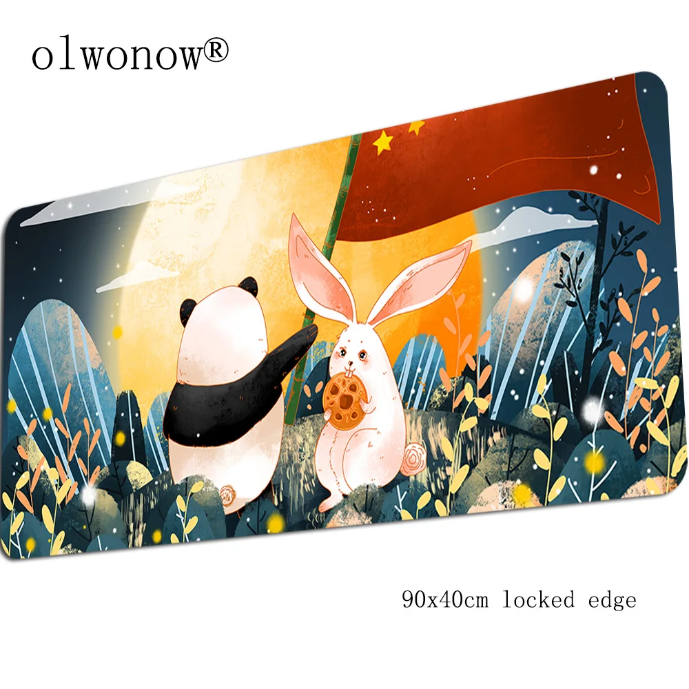 Милый коврик для мыши с кроликом 90x40 см, игровой коврик для мыши, геймерский коврик, Kawaii, игровой компьютерный стол, padmouse, коврики для игровой клавиатуры