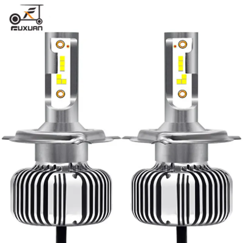 

FUXUAN 2PCS H4 Led Bulb H1 H7 H11 9005HB3 9006HB4 9012 H27 880 Passive Cooling H7 Led HeadLight 120000LM Mini Size Auto Led Lamp