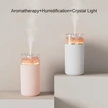 

Portable Crystal Aromatheraphy Humidifier Wireless Aroma Essential Oil Diffuser LED Light Himalayan Salt Cool Mist Humidifier