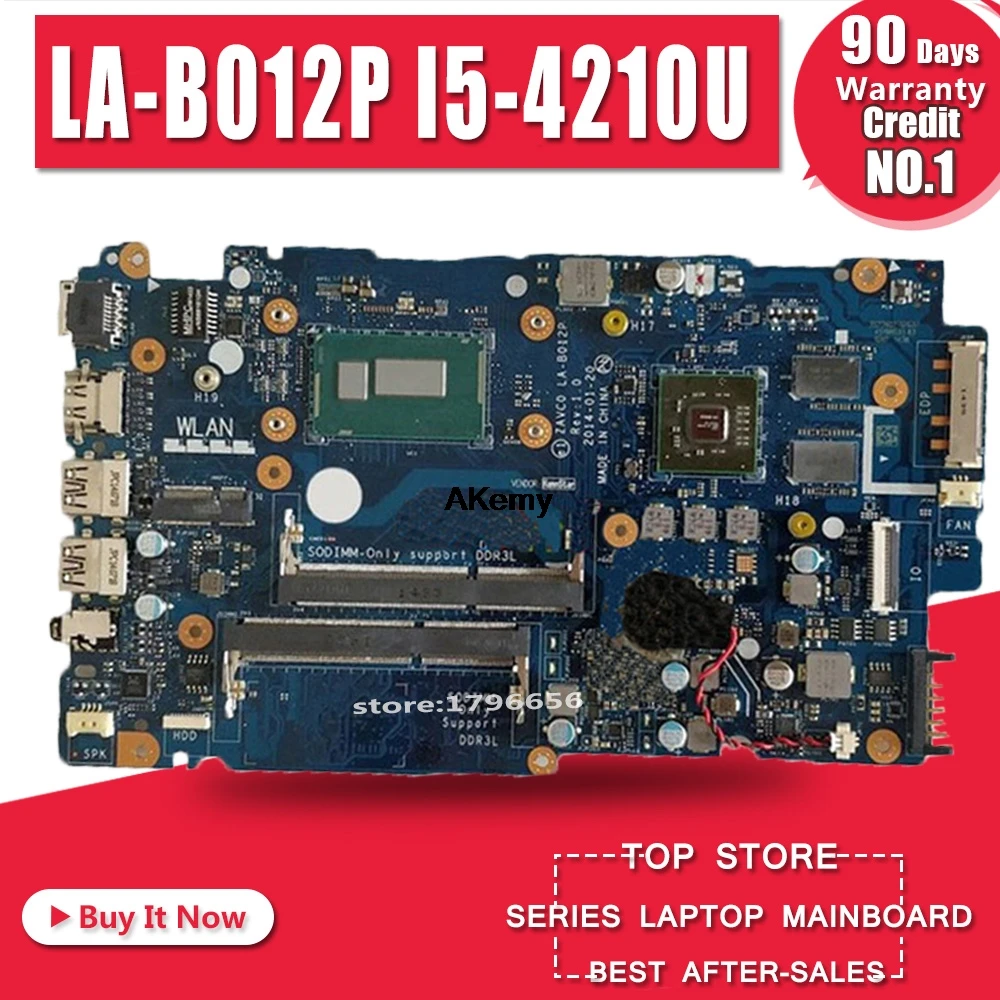 

Akemy 056DXP 56DXP LA-B012P for Dell Inspiron 5447 5547 laptop motherboard I5-4210U DDR3L tested