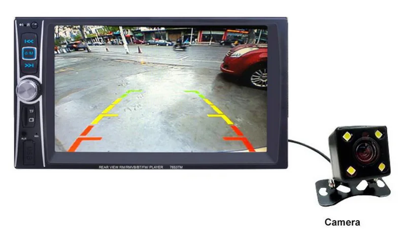 6,5 дюймов 2 Din сенсорный экран зеркало ссылка Автомобильный радио MP5 плеер для Android Bluetooth 5 языков Дистанционное управление USB/AUX/SD/TF