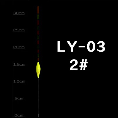 Ночной флуоресцентный поплавок вертикальное рыболовное оборудование Высокая чувствительность нано поплавок для рыболовных аксессуаров - Цвет: LY-03-2