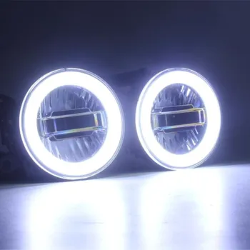 

luckeasy 3in1 Highlight Angel Eyes + LED Daytime Running Light + LED Fog Lamp Fog Lamp For renault megane 2009 2012 2014 2016