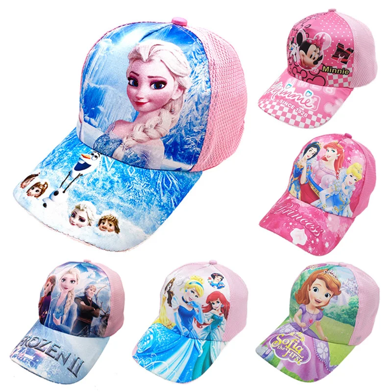 Детская кепка Disney Холодное сердце мультяшная шапка принцессы Минни Софии для