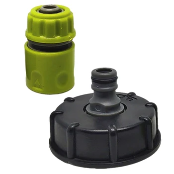 

2pcs/set Coarse Thread Hoselock Fitting Accessories Tank Connection Easy Use S60X6 1/2" Outlet Parts Garden Tap Mini IBC Adapter