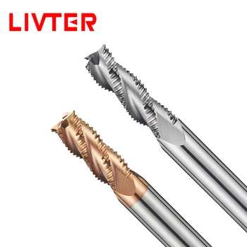 

LIVTER 55HRC carbide rough milling cutter Multi-tooth high-speed roughing milling cutter Tungsten steel plus hard coating knife